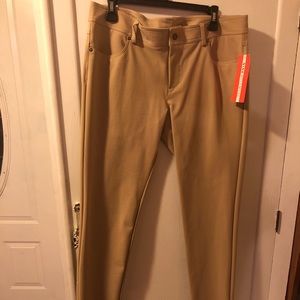 Khaki low rise skinny jeans